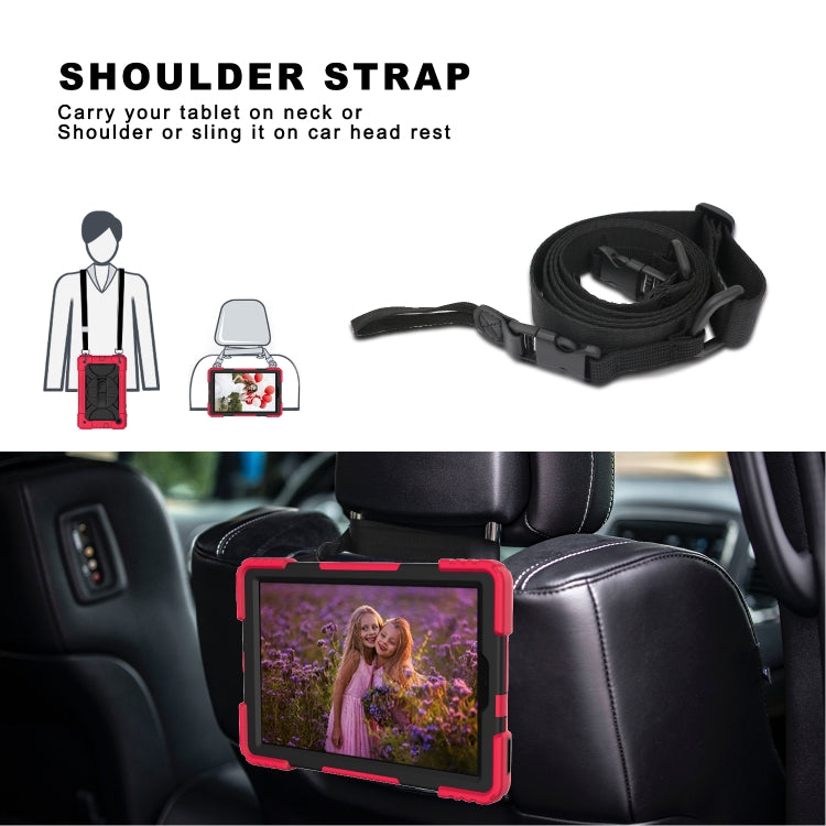 For Lenovo Tab M10 Plus 10.3 Shockproof PC + Silicone Combination Case with Holder & Hand Strap & Shoulder Strap