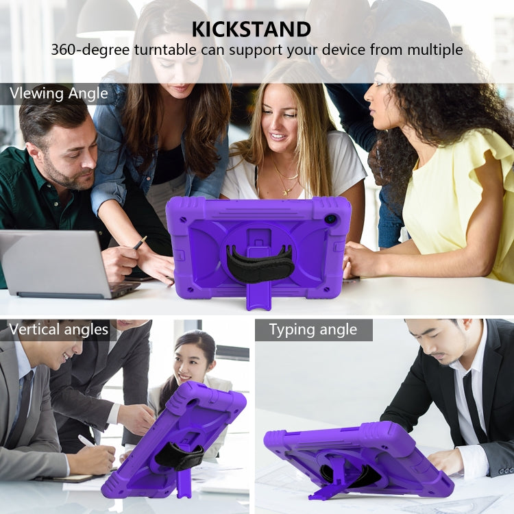 For Lenovo Tab M10 Plus 10.3 Shockproof PC + Silicone Combination Case with Holder & Hand Strap & Shoulder Strap
