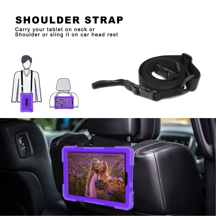 For Lenovo Tab M10 Plus 10.3 Shockproof PC + Silicone Combination Case with Holder & Hand Strap & Shoulder Strap