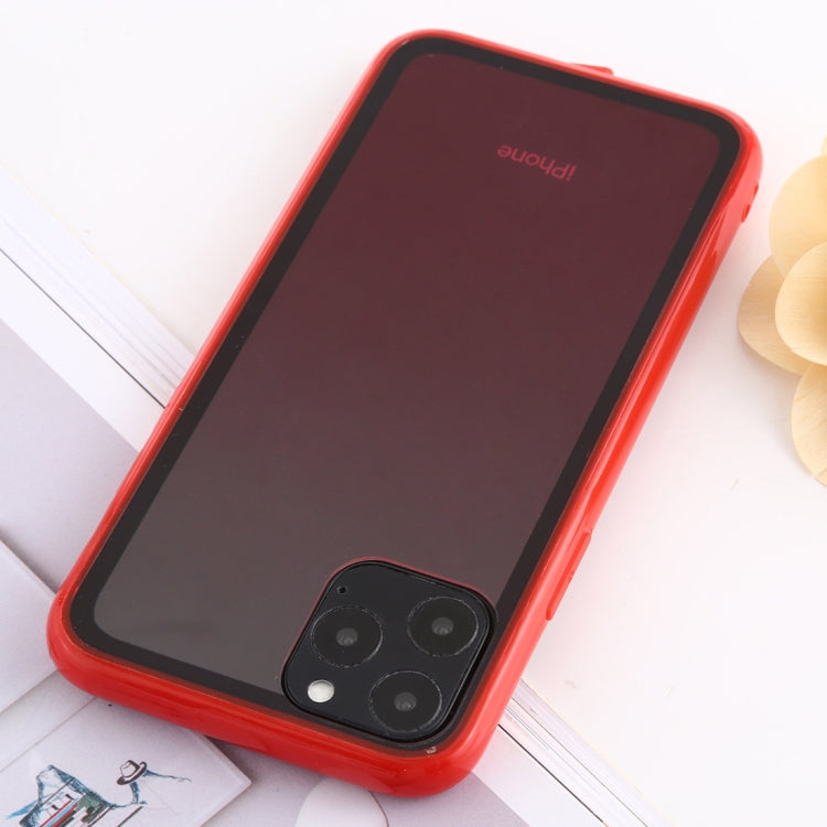 For iPhone 11 Pro shockproof Imitation Glass Gradient Color TPU + Acrylic Case