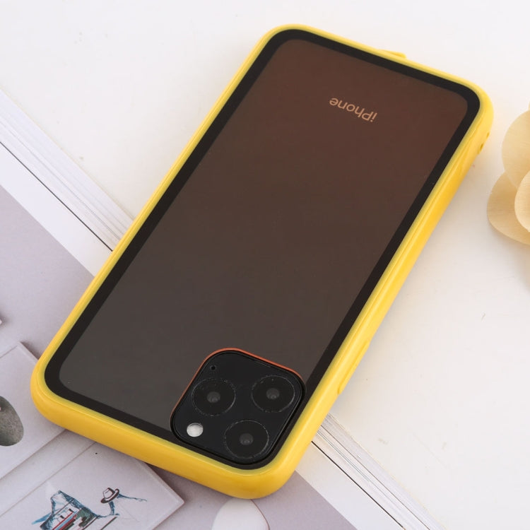 For iPhone 11 Pro shockproof Imitation Glass Gradient Color TPU + Acrylic Case