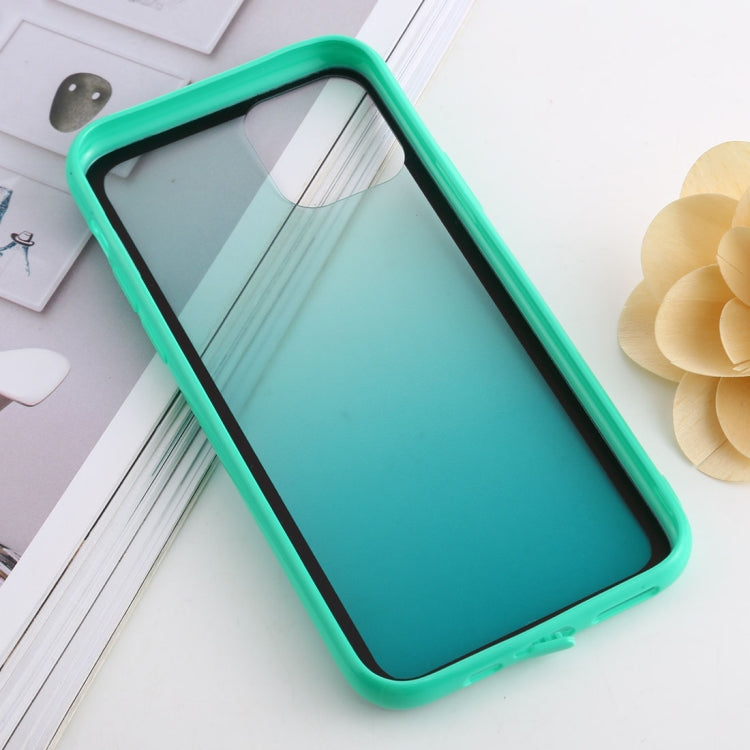 For iPhone 11 Pro shockproof Imitation Glass Gradient Color TPU + Acrylic Case