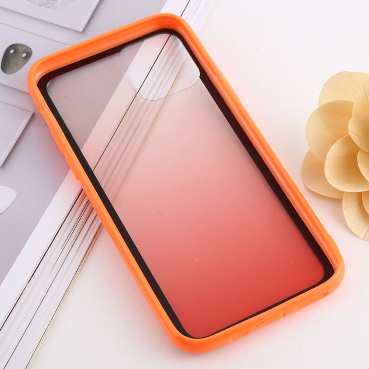For iPhone 11 Pro shockproof Imitation Glass Gradient Color TPU + Acrylic Case