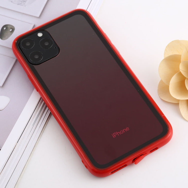 For iPhone 11 Pro Max shockproof Imitation Glass Gradient Color TPU + Acrylic Case