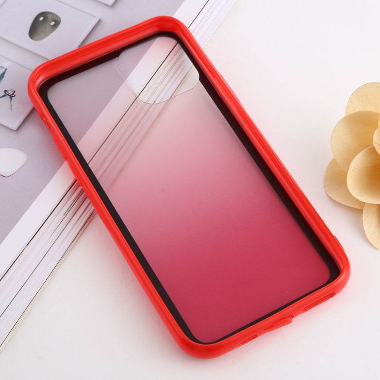 For iPhone 11 Pro Max shockproof Imitation Glass Gradient Color TPU + Acrylic Case