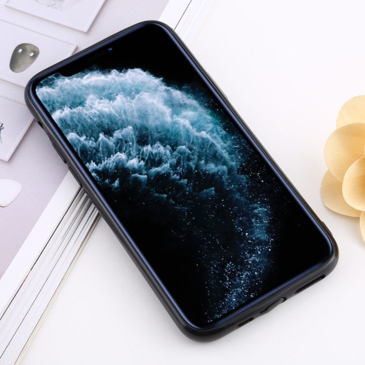 For iPhone 11 Pro Max shockproof Imitation Glass Gradient Color TPU + Acrylic Case