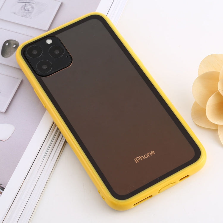 For iPhone 11 Pro Max shockproof Imitation Glass Gradient Color TPU + Acrylic Case