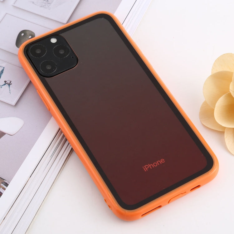 For iPhone 11 Pro Max shockproof Imitation Glass Gradient Color TPU + Acrylic Case