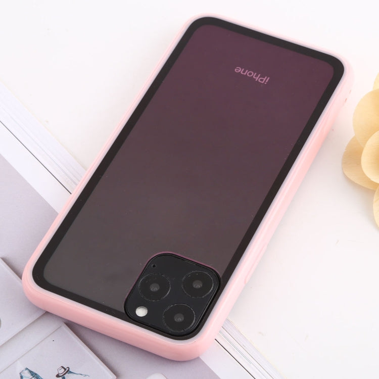 For iPhone 11 Pro Max shockproof Imitation Glass Gradient Color TPU + Acrylic Case