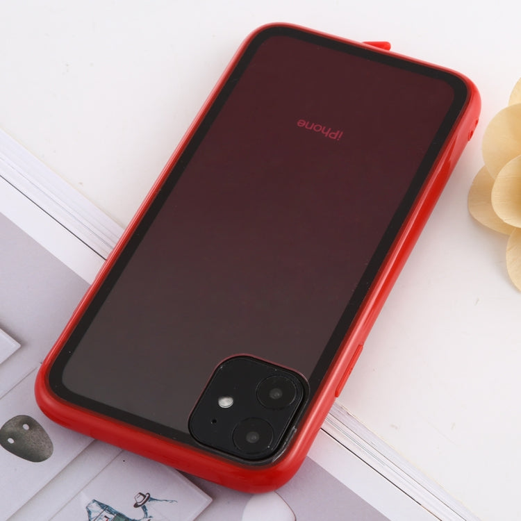 For iPhone 11 shockproof Imitation Glass Gradient Color TPU + Acrylic Case