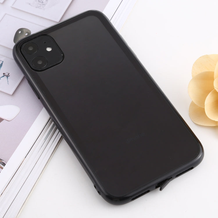 For iPhone 11 shockproof Imitation Glass Gradient Color TPU + Acrylic Case