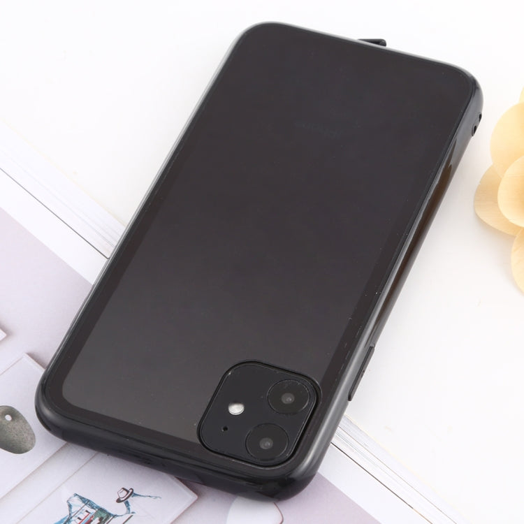 For iPhone 11 shockproof Imitation Glass Gradient Color TPU + Acrylic Case