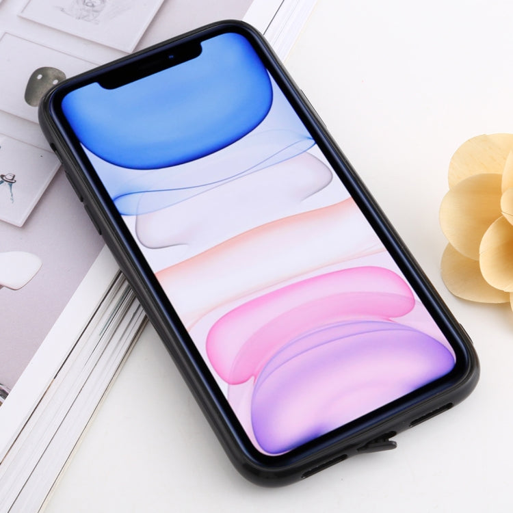 For iPhone 11 shockproof Imitation Glass Gradient Color TPU + Acrylic Case