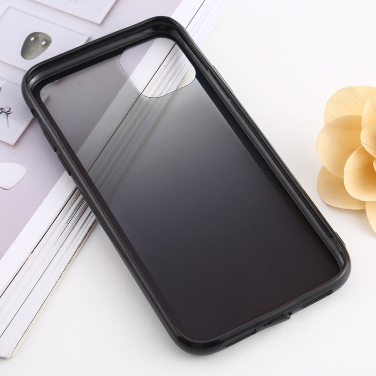 For iPhone 11 shockproof Imitation Glass Gradient Color TPU + Acrylic Case