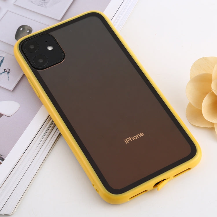 For iPhone 11 shockproof Imitation Glass Gradient Color TPU + Acrylic Case