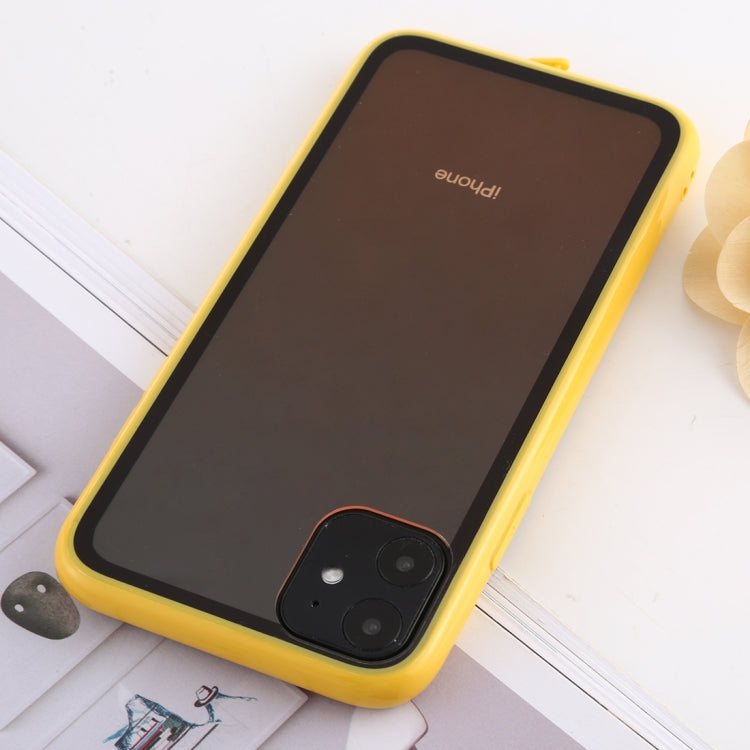 For iPhone 11 shockproof Imitation Glass Gradient Color TPU + Acrylic Case
