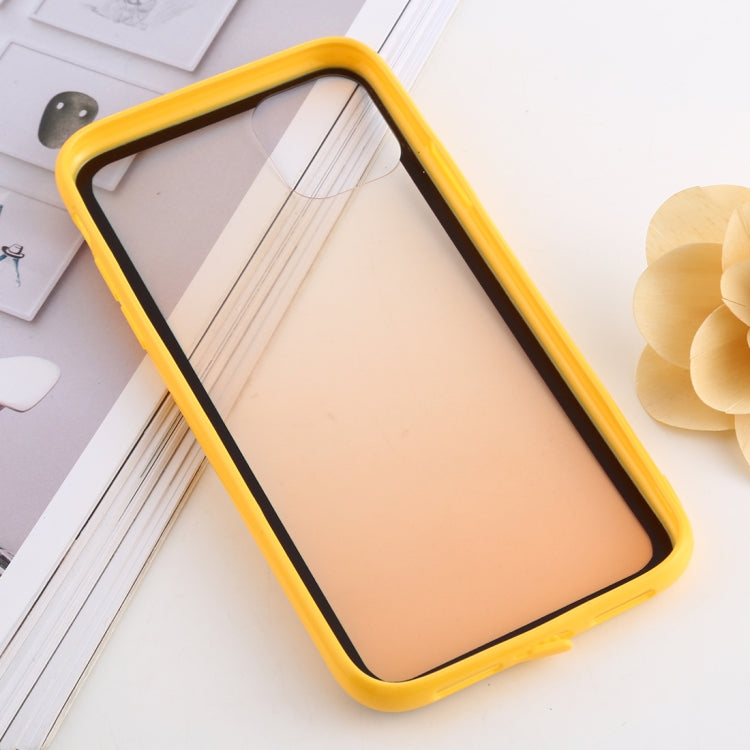 For iPhone 11 shockproof Imitation Glass Gradient Color TPU + Acrylic Case