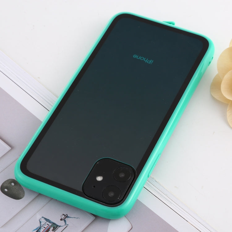 For iPhone 11 shockproof Imitation Glass Gradient Color TPU + Acrylic Case