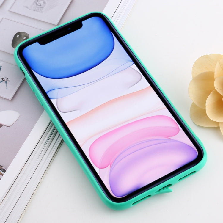 For iPhone 11 shockproof Imitation Glass Gradient Color TPU + Acrylic Case