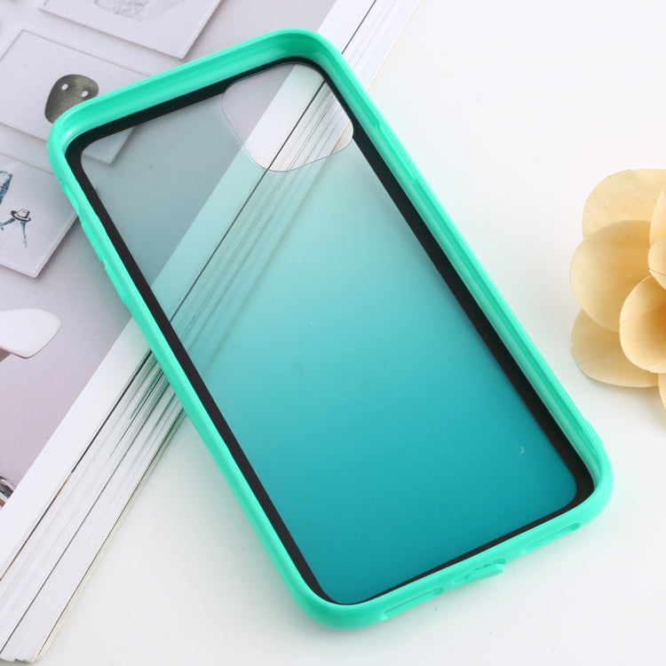 For iPhone 11 shockproof Imitation Glass Gradient Color TPU + Acrylic Case