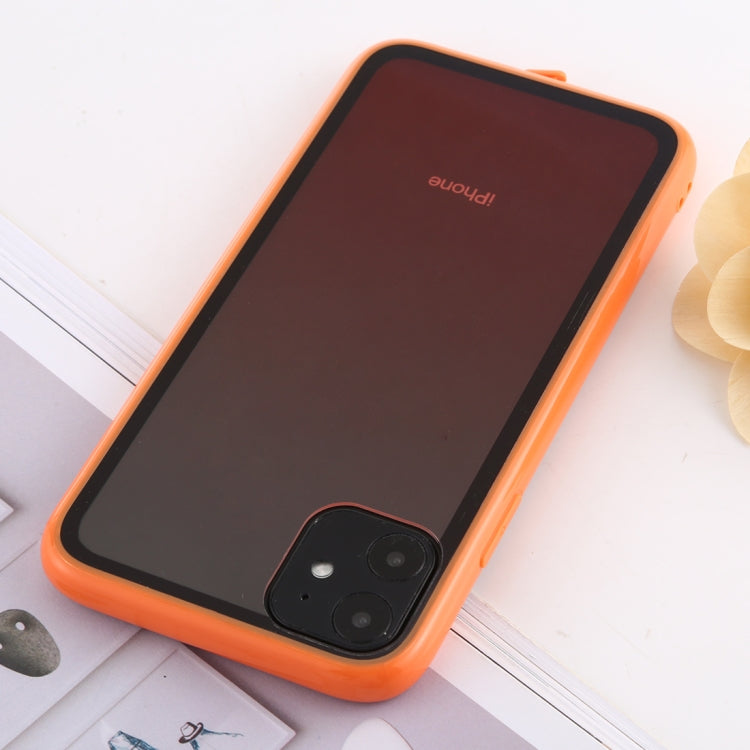 For iPhone 11 shockproof Imitation Glass Gradient Color TPU + Acrylic Case