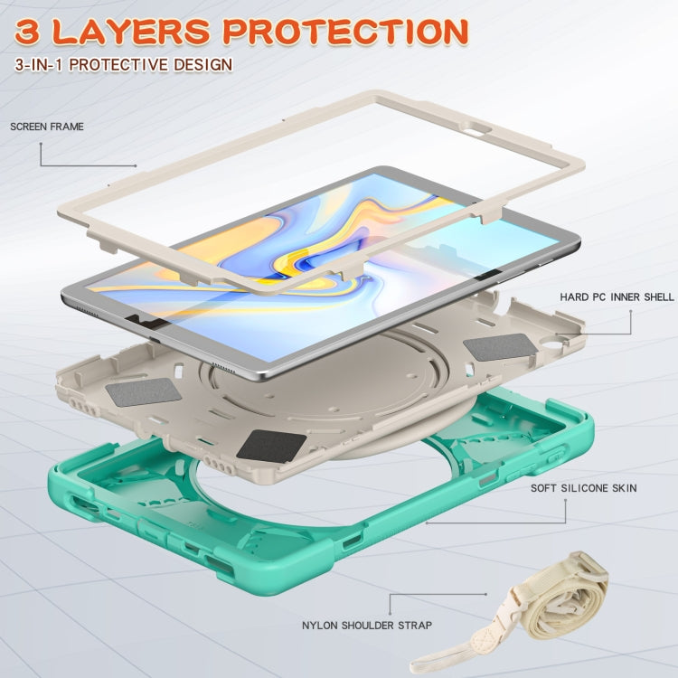 Silicone + PC Protective Case with Holder & Shoulder Strap For Samsung Tab A 10.1 (2019) T510/T515