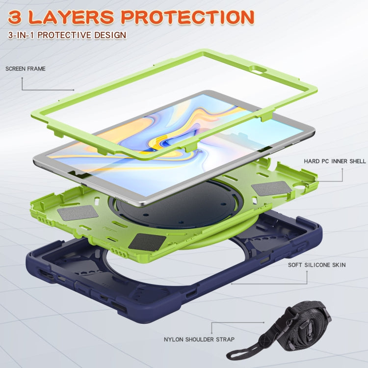 Silicone + PC Protective Case with Holder & Shoulder Strap For Samsung Tab A 10.1 (2019) T510/T515