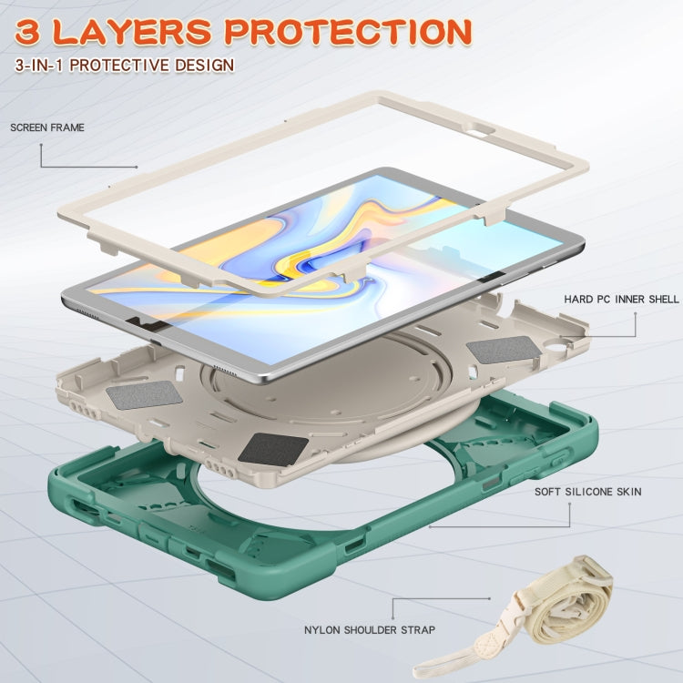 Silicone + PC Protective Case with Holder & Shoulder Strap For Samsung Tab A 10.1 (2019) T510/T515