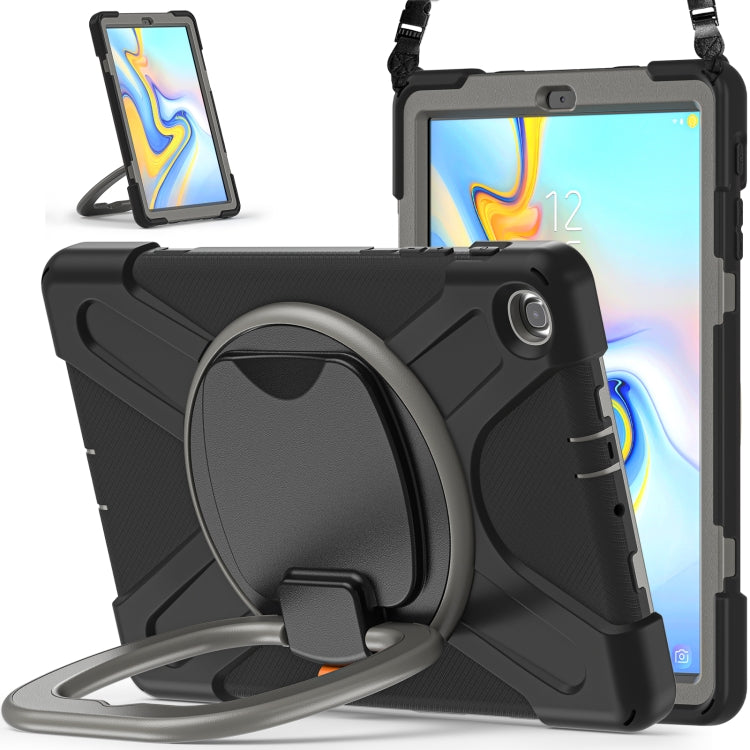 Silicone + PC Protective Case with Holder & Shoulder Strap For Samsung Tab A 10.1 (2019) T510/T515