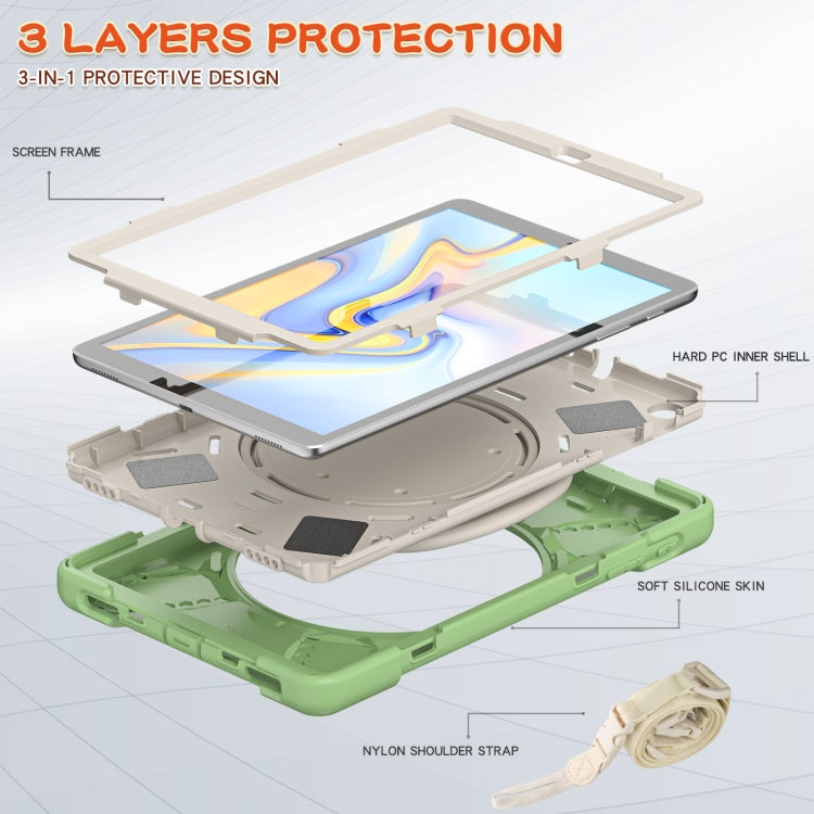 Silicone + PC Protective Case with Holder & Shoulder Strap For Samsung Tab A 10.1 (2019) T510/T515