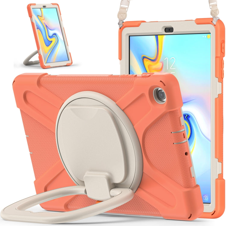 Silicone + PC Protective Case with Holder & Shoulder Strap For Samsung Tab A 10.1 (2019) T510/T515