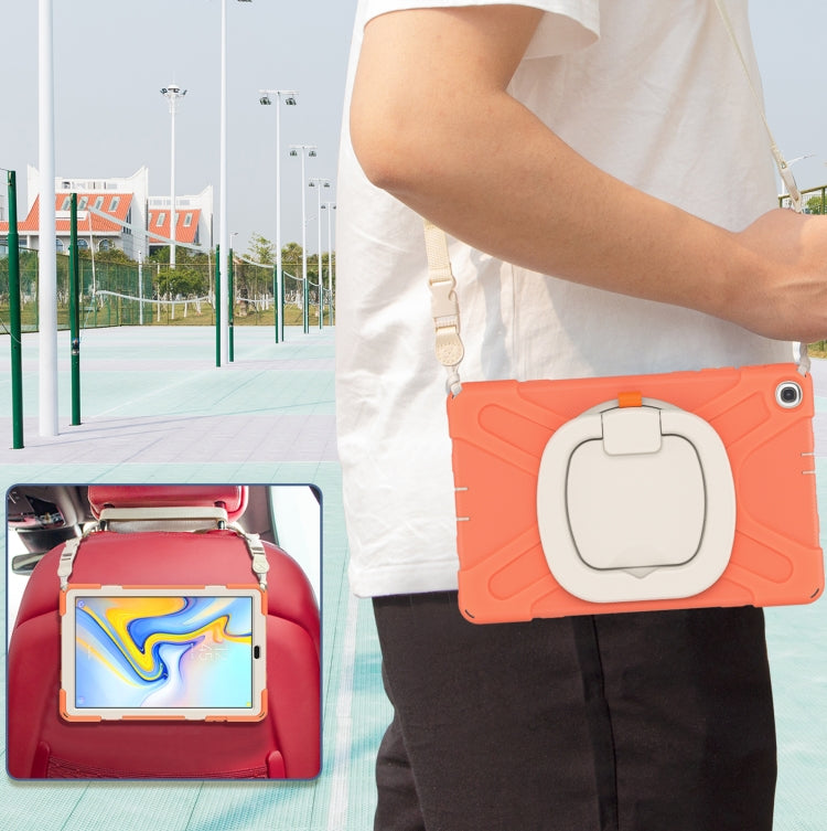 Silicone + PC Protective Case with Holder & Shoulder Strap For Samsung Tab A 10.1 (2019) T510/T515