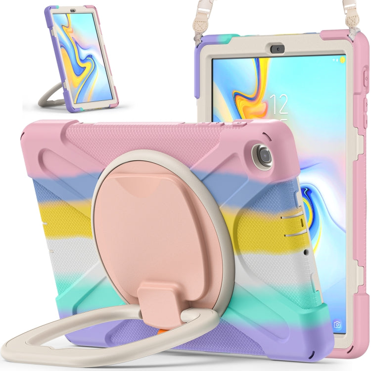 Silicone + PC Protective Case with Holder & Shoulder Strap For Samsung Tab A 10.1 (2019) T510/T515