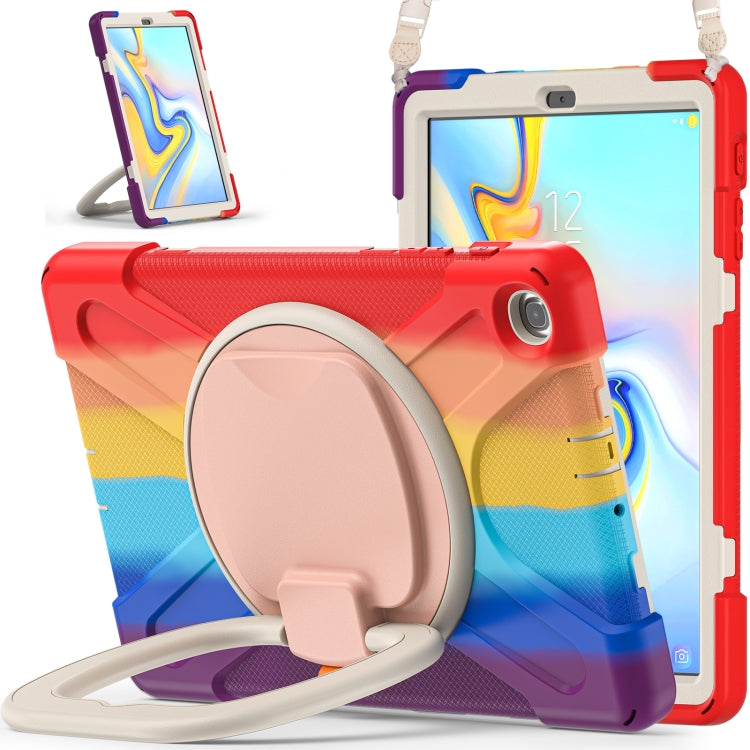 Silicone + PC Protective Case with Holder & Shoulder Strap For Samsung Tab A 10.1 (2019) T510/T515