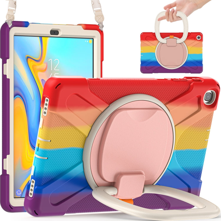 Silicone + PC Protective Case with Holder & Shoulder Strap For Samsung Tab A 10.1 (2019) T510/T515