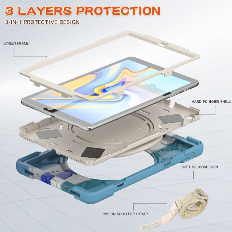 Silicone + PC Protective Case with Holder & Shoulder Strap For Samsung Tab A 10.1 (2019) T510/T515