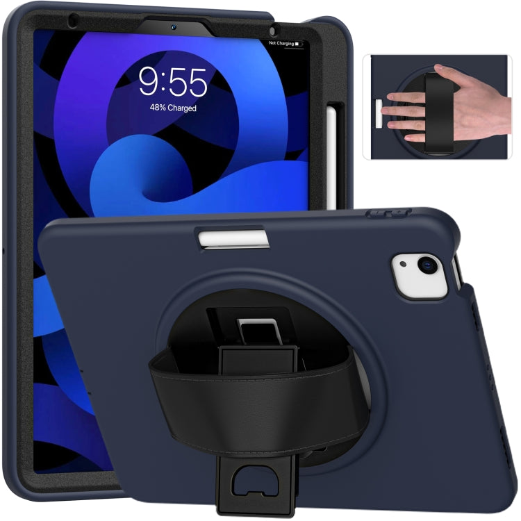 360 Degree Rotation PC + TPU Protective Case with Holder & Hand-strap & Pen Slot For iPad Air 2022 / Air 2020 10.9