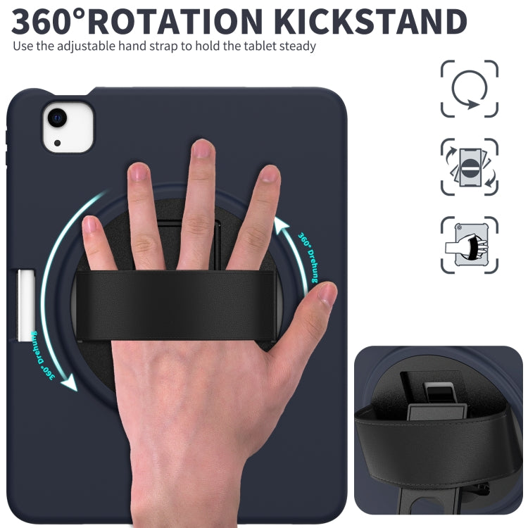 360 Degree Rotation PC + TPU Protective Case with Holder & Hand-strap & Pen Slot For iPad Air 2022 / Air 2020 10.9