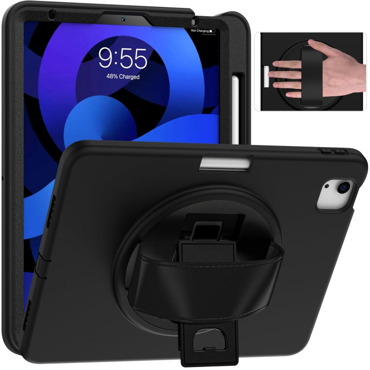 360 Degree Rotation PC + TPU Protective Case with Holder & Hand-strap & Pen Slot For iPad Air 2022 / Air 2020 10.9