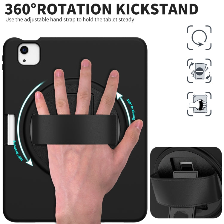 360 Degree Rotation PC + TPU Protective Case with Holder & Hand-strap & Pen Slot For iPad Air 2022 / Air 2020 10.9