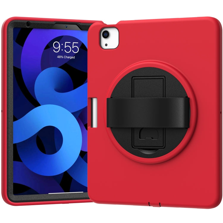 360 Degree Rotation PC + TPU Protective Case with Holder & Hand-strap & Pen Slot For iPad Air 2022 / Air 2020 10.9