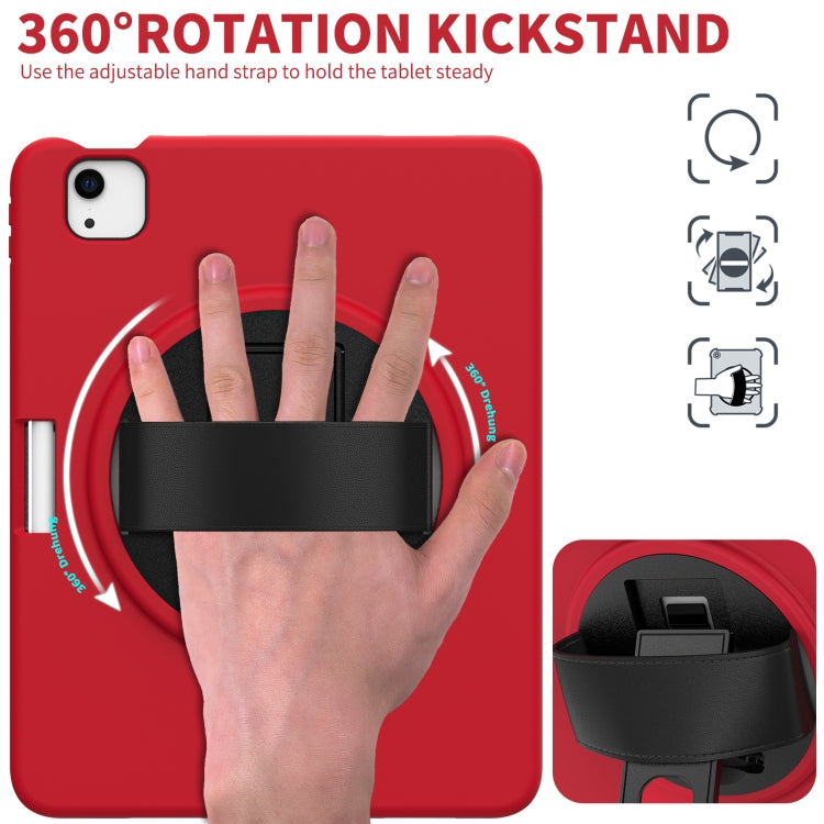 360 Degree Rotation PC + TPU Protective Case with Holder & Hand-strap & Pen Slot For iPad Air 2022 / Air 2020 10.9