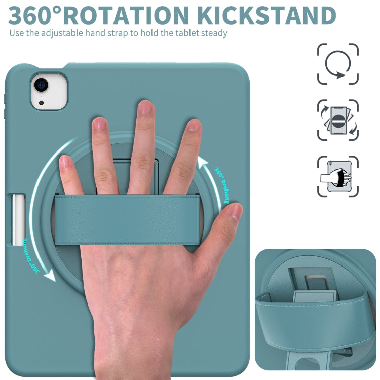 360 Degree Rotation PC + TPU Protective Case with Holder & Hand-strap & Pen Slot For iPad Air 2022 / Air 2020 10.9