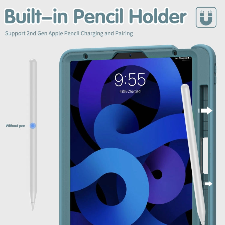 360 Degree Rotation PC + TPU Protective Case with Holder & Hand-strap & Pen Slot For iPad Air 2022 / Air 2020 10.9