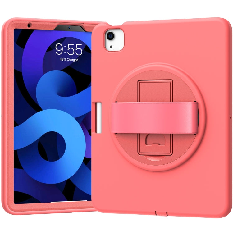 360 Degree Rotation PC + TPU Protective Case with Holder & Hand-strap & Pen Slot For iPad Air 2022 / Air 2020 10.9