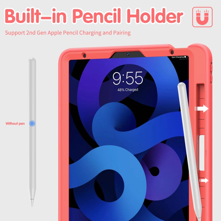 360 Degree Rotation PC + TPU Protective Case with Holder & Hand-strap & Pen Slot For iPad Air 2022 / Air 2020 10.9