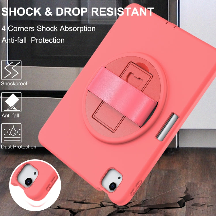 360 Degree Rotation PC + TPU Protective Case with Holder & Hand-strap & Pen Slot For iPad Air 2022 / Air 2020 10.9