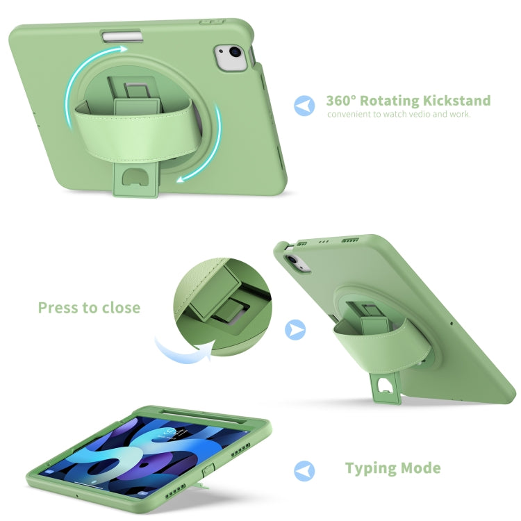 360 Degree Rotation PC + TPU Protective Case with Holder & Hand-strap & Pen Slot For iPad Air 2022 / Air 2020 10.9