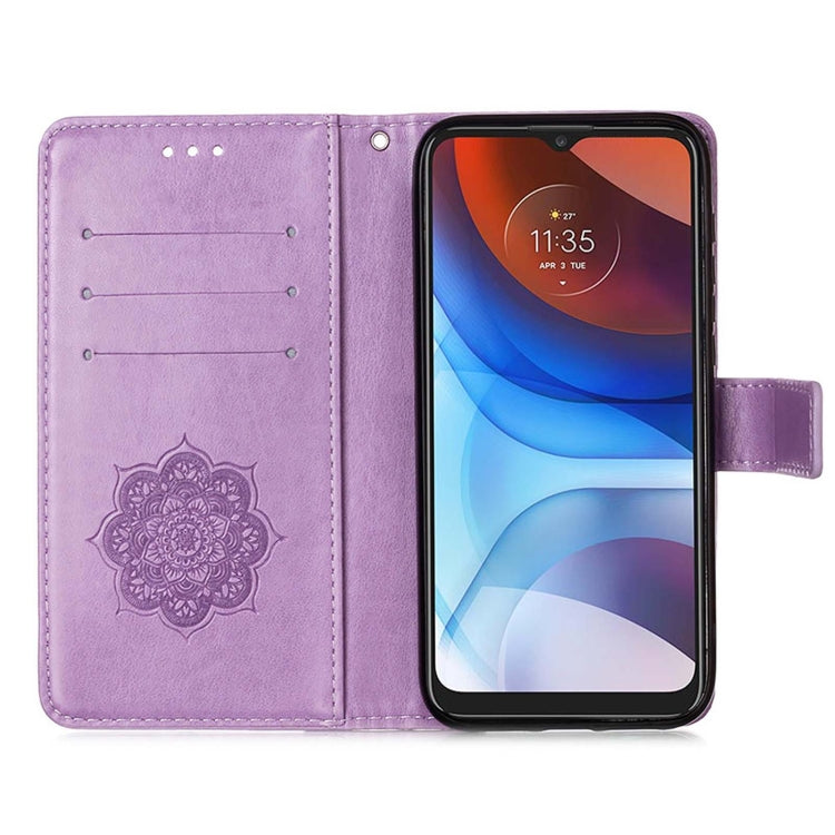For Motorola Moto E7 Power Dream Catcher Printing Horizontal Flip Leather Case with Holder & Card Slots & Wallet & Lanyard