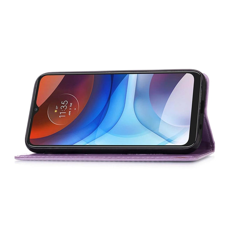 For Motorola Moto E7 Power Dream Catcher Printing Horizontal Flip Leather Case with Holder & Card Slots & Wallet & Lanyard